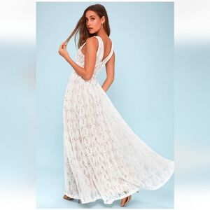 Lulus White Lace Maxi